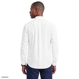 ROYAL TEXTURE BUTTON-DOWN DRESS SHIRT - BRILLIANT WHITE