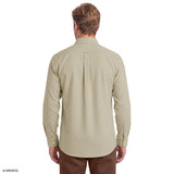 ROYAL TEXTURE BUTTON-DOWN DRESS SHIRT - BUTTERCREAM