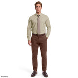 ROYAL TEXTURE BUTTON-DOWN DRESS SHIRT - BUTTERCREAM