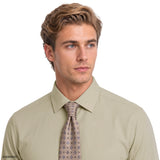 ROYAL TEXTURE BUTTON-DOWN DRESS SHIRT - BUTTERCREAM
