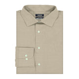 ROYAL TEXTURE BUTTON-DOWN DRESS SHIRT - BUTTERCREAM