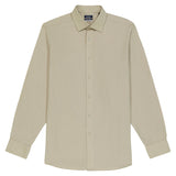 ROYAL TEXTURE BUTTON-DOWN DRESS SHIRT - BUTTERCREAM
