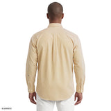 ROYAL TEXTURE CHECKED BUTTON-DOWN DRESS SHIRT - BLEACHED SAND