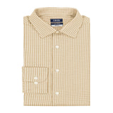 ROYAL TEXTURE CHECKED BUTTON-DOWN DRESS SHIRT - BLEACHED SAND