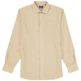 ROYAL TEXTURE CHECKED BUTTON-DOWN DRESS SHIRT - BLEACHED SAND