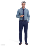 ROYAL TEXTURE CHECKED BUTTON-DOWN DRESS SHIRT - RIVIERA