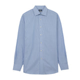 ROYAL TEXTURE STRIPED BUTTON-DOWN DRESS SHIRT - BRIGHT COBALT
