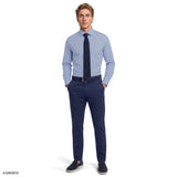 ROYAL TEXTURE STRIPED BUTTON-DOWN DRESS SHIRT - BRIGHT COBALT