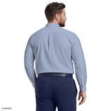 BIG & TALL ROYAL TEXTURE BUTTON-DOWN DRESS SHIRT - BRIGHT COBALT