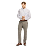 ALL-OVER STRETCH PRINTED BUTTON-DOWN DRESS SHIRT - TH JAB BLUE