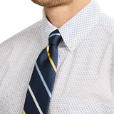 ALL-OVER STRETCH PRINTED BUTTON-DOWN DRESS SHIRT - TH JAB BLUE