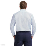 BIG & TALL ALL-OVER STRETCH PRINTED BUTTON-DOWN DRESS SHIRT - TH JAB BLUE