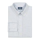 BIG & TALL ALL-OVER STRETCH PRINTED BUTTON-DOWN DRESS SHIRT - TH JAB BLUE
