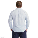 BIG & TALL ALL-OVER STRETCH PRINTED BUTTON-DOWN DRESS SHIRT - TH JAB BLUE