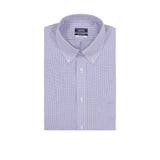 ALL-OVER STRETCH L/S PLAID BUTTON-DOWN DRESS SHIRT - DAHLIA PURPLE