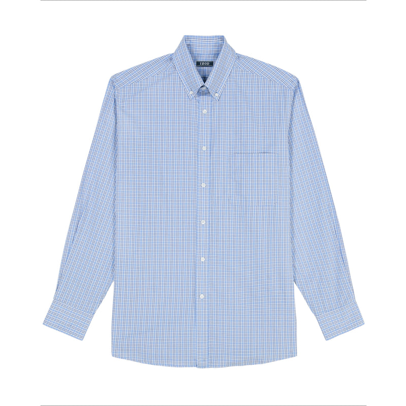 ALL OVER STRETCH BUTTON DOWN DRESS SHIRT - GRAPE MIST
