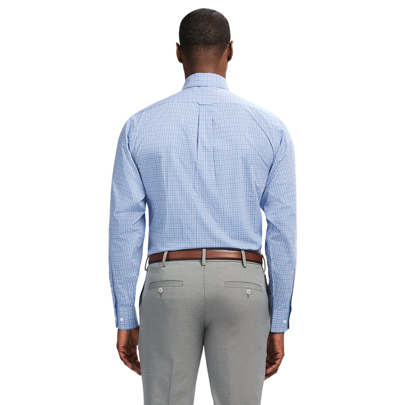 ALL OVER STRETCH BUTTON DOWN DRESS SHIRT - GRAPE MIST