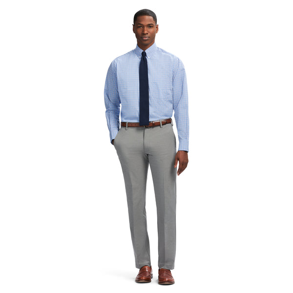 ALL OVER STRETCH BUTTON DOWN DRESS SHIRT - GRAPE MIST