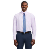 ALL OVER STRETCH PLAID BUTTON DOWN DRESS SHIRT (BUTTON DOWN COLLAR) - LILAC SACHET