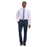 ALL OVER STRETCH PLAID BUTTON DOWN DRESS SHIRT (BUTTON DOWN COLLAR) - LILAC SACHET