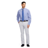 ALL OVER STRETCH PLAID BUTTON DOWN DRESS SHIRT - GRAPE MIST