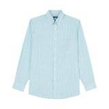 BIG & TALL ALL-OVER STRETCH BUTTON DOWN DRESS SHIRT - LIMPET SHELL