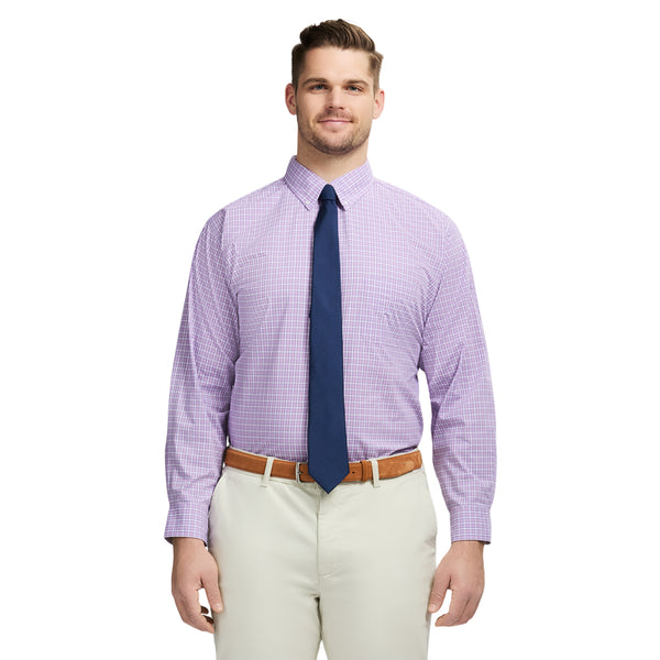 All Over Stretch Big & Tall Button Down Dress Shirt (Button