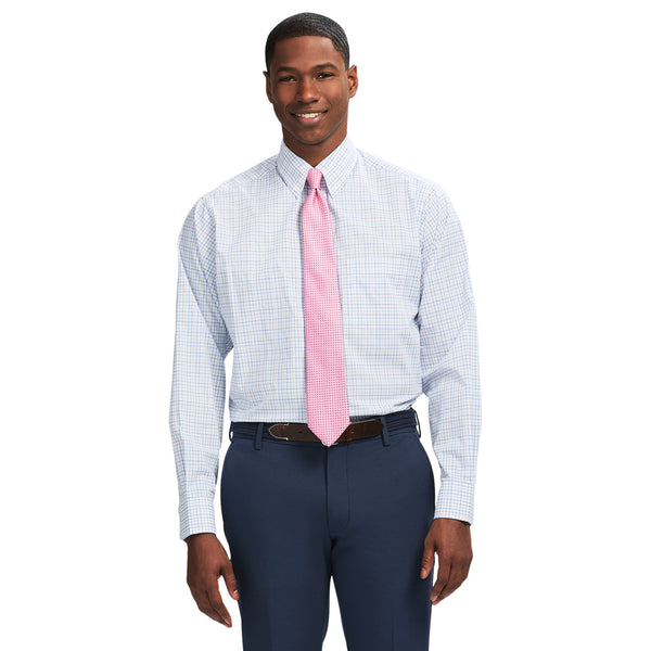 ALL OVER STRETCH BUTTON DOWN DRESS SHIRT - PAPAYA PUNCH