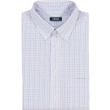 ALL OVER STRETCH PLAID BUTTON DOWN DRESS SHIRT (BUTTON DOWN COLLAR) - PHLOX PINK
