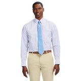 ALL OVER STRETCH PLAID BUTTON DOWN DRESS SHIRT (BUTTON DOWN COLLAR) - PHLOX PINK