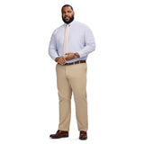 BIG & TALL ALL-OVER STRETCH BUTTON DOWN DRESS SHIRT - PAPAYA PUNCH