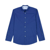 ALL OVER STRETCH BUTTON DOWN DRESS SHIRT SLIM - SODALITE BLUE