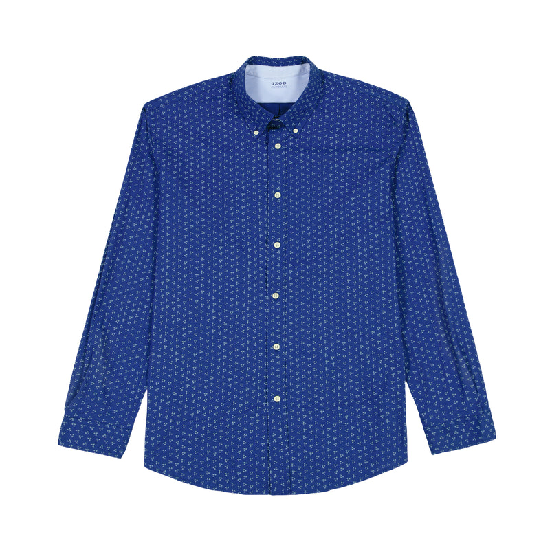 ALL OVER STRETCH BUTTON DOWN DRESS SHIRT SLIM - SODALITE BLUE