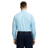 BIG & TALL ALL-OVER STRETCH BUTTON DOWN DRESS SHIRT - LIMPET SHELL