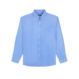 PINPOINT OXFORD BUTTON DOWN DRESS SHIRT - BLUE JASPER