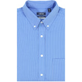 PINPOINT OXFORD BUTTON DOWN DRESS SHIRT - BLUE JASPER