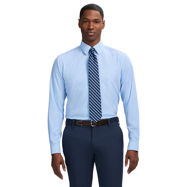 TRAVELER BUTTON DOWN DRESS SHIRT - TH JAB BLUE