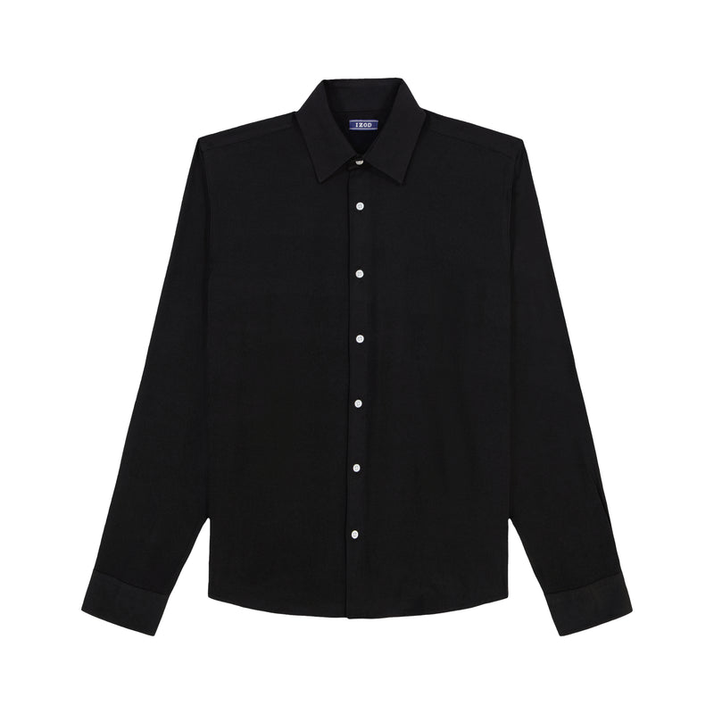 TRAVELER BUTTON DOWN DRESS SHIRT - BLACK