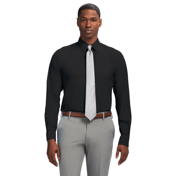 TRAVELER BUTTON DOWN DRESS SHIRT - BLACK