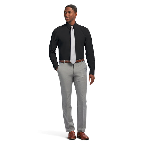 TRAVELER BUTTON DOWN DRESS SHIRT - BLACK
