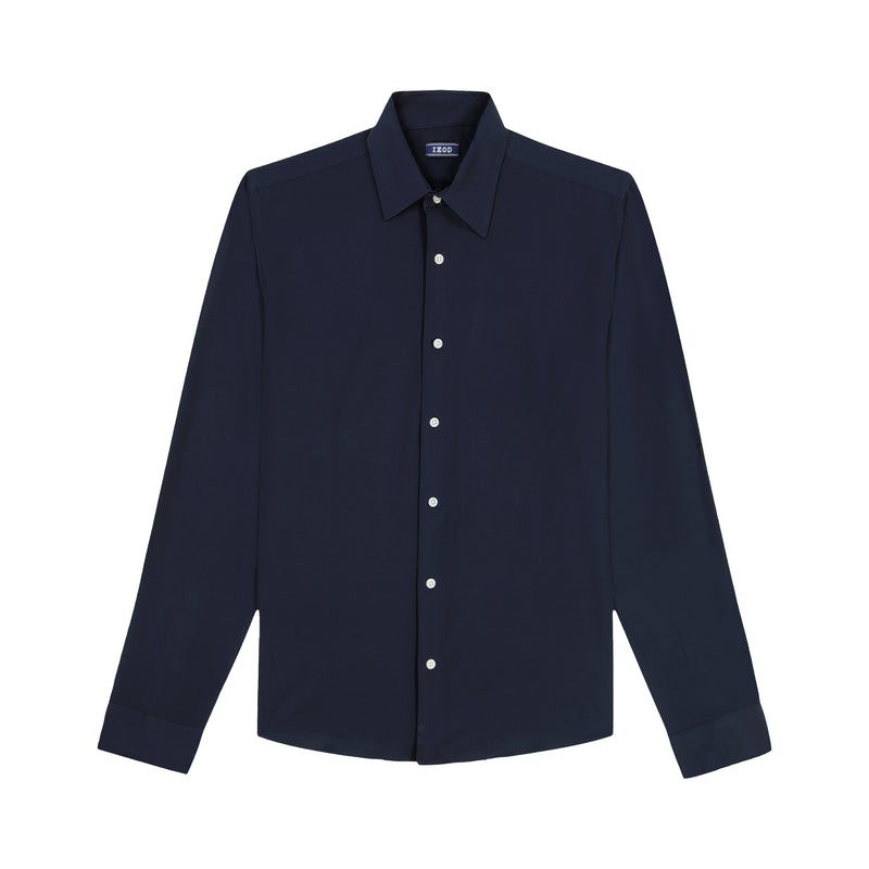 TRAVELER BUTTON DOWN DRESS SHIRT - NAVY BLAZER