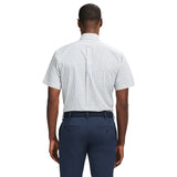 ALL OVER STRETCH SHORT SLEEVE BUTTON DOWN DRESS SHIRT - LEMON DROP
