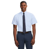 ALL OVER STRETCH SHORT SLEEVE BUTTON DOWN DRESS SHIRT - GRAPE MIST