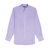 ALL-OVER STRETCH L/S STRIPED BUTTON-DOWN DRESS SHIRT - DAHLIA PURPLE