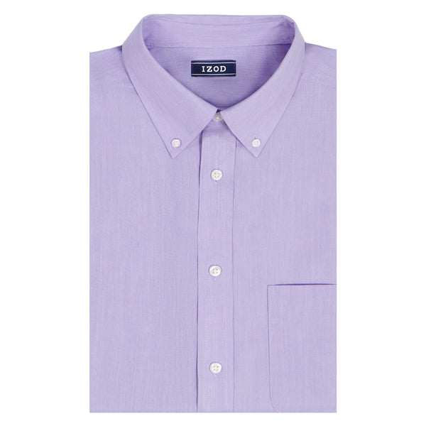 All-Over Stretch L/S Striped Button-Down Dress Shirt - Dahlia