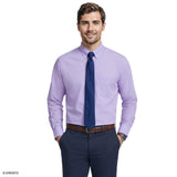 Izod Mens Dress Shirt All Over Stretch Long Sleeve Striped Button Down Dress Shirt Purple 