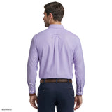 Izod Mens Dress Shirt All Over Stretch Long Sleeve Striped Button Down Dress Shirt Purple 