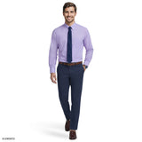 Izod Mens Dress Shirt All Over Stretch Long Sleeve Striped Button Down Dress Shirt Purple 