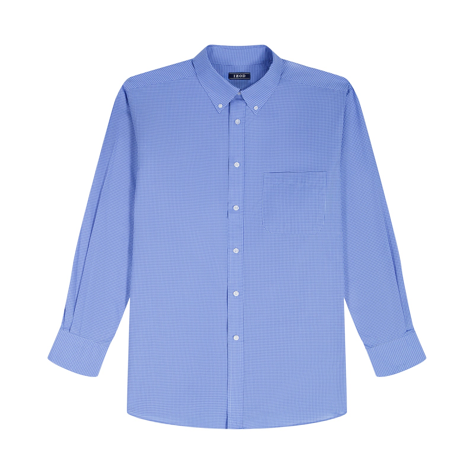 ALL-OVER STRETCH L/S PLAID BUTTON-DOWN DRESS SHIRT - BLUE BELL – IZOD