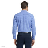 ALL-OVER STRETCH L/S PLAID BUTTON-DOWN DRESS SHIRT - BLUE BELL